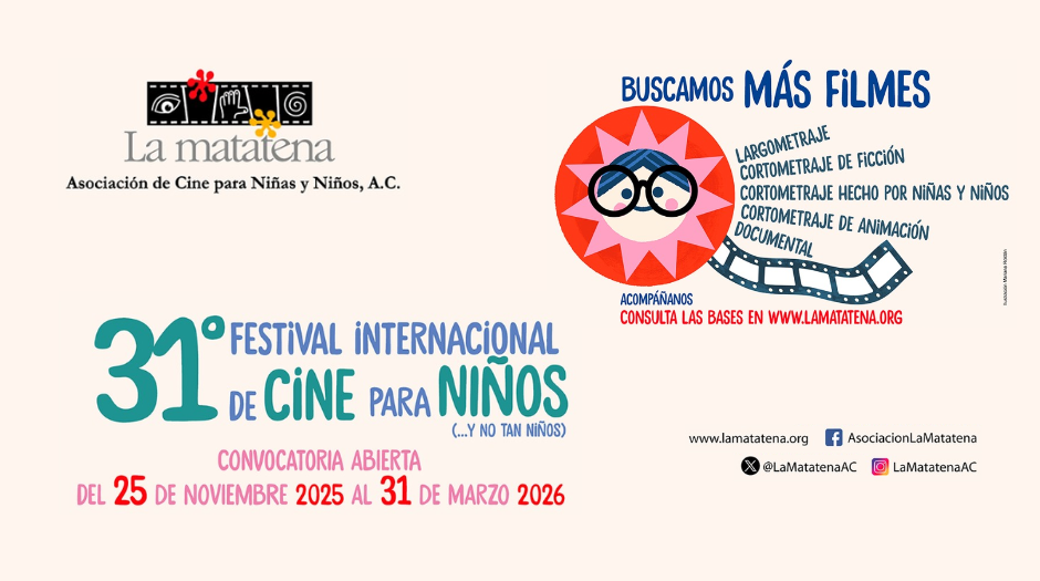 Convocatoria abierta: 31° Festival Internacional de Cine para Niños (...y no tan Niños)