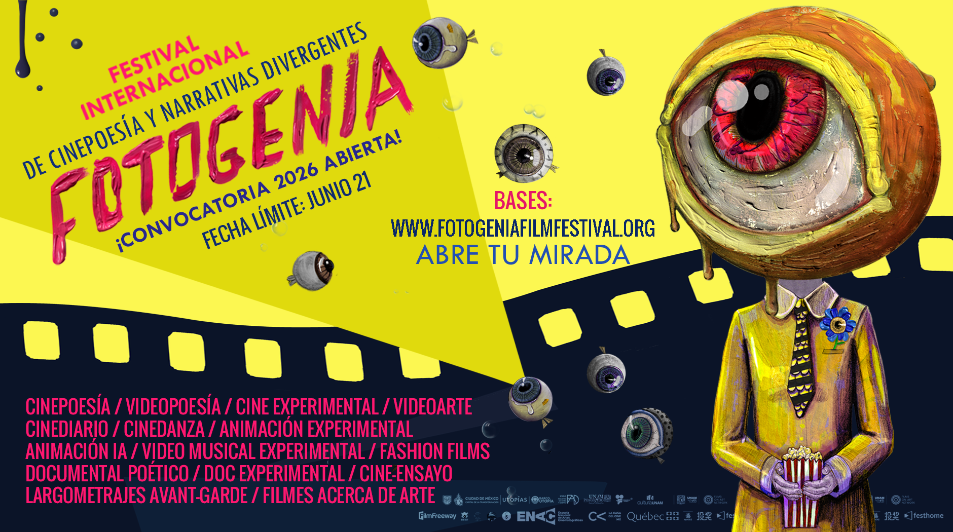 Convocatoria abierta: Fotogenia. Festival Internacional de Cinepoesía y Narrativas Divergentes
