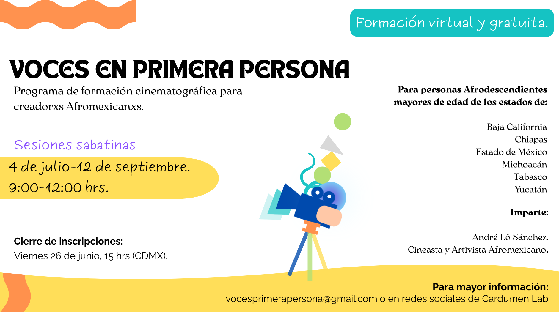 Convocatoria abierta: Voces en Primera Persona