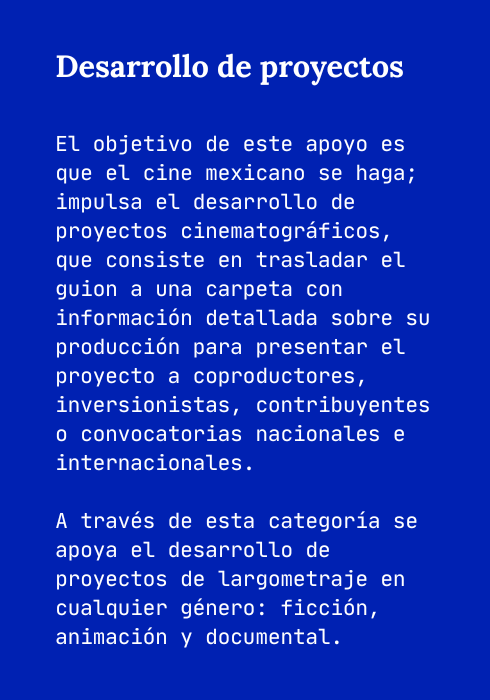 estimulo al desarrollo de proyectos